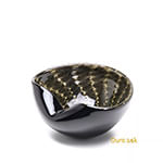 bowl de cristal com ouro bowl de cristal com ouro