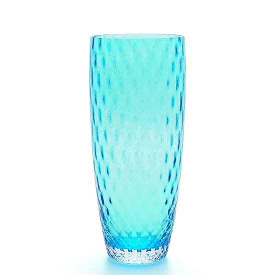 Vaso AD3 Baloton Água-marinha Murano Cristais Cadoro