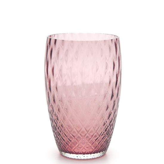 Vaso AD4 Baloton Roxo Murano Cristais Cadoro