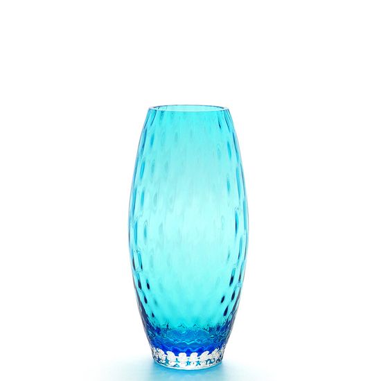 Vaso Oliva P Baloton Água-marinha Murano Cristais Cadoro