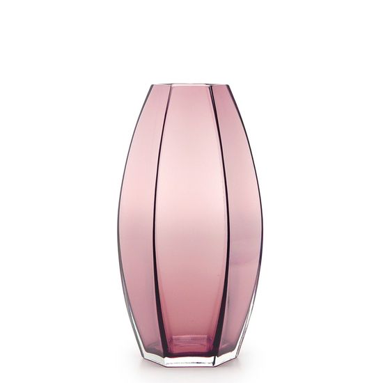 Vaso Sextavado Alto nº 3 Roxo Murano Cristais Cadoro