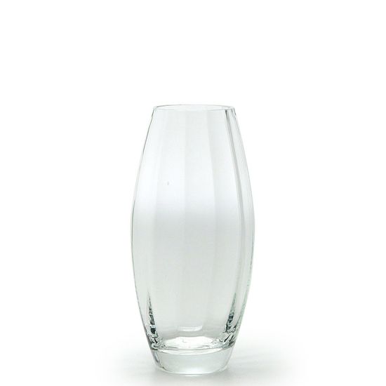 Vaso Oliva P Ondulado Transparente Murano Cristais Cadoro