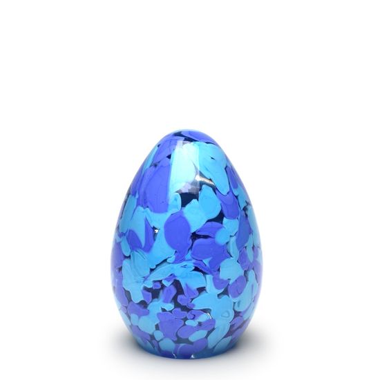 Peso Multicor Pequeno Oval Azul e Água-marinha Murano Cristais Cadoro