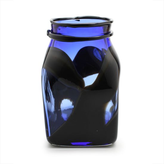 Vaso Labirinto Azul e Preto