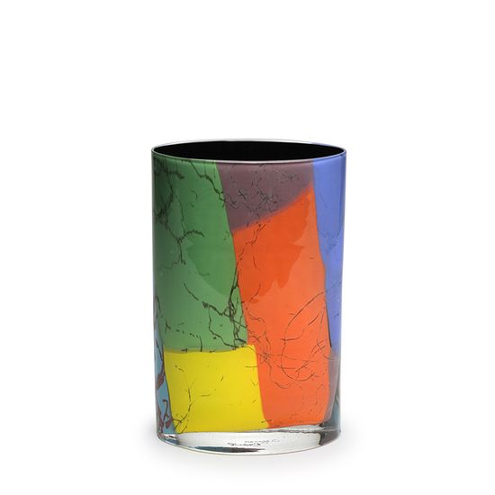 Vaso Japão Pequeno Lascas Coloridas Murano Cristais Cadoro