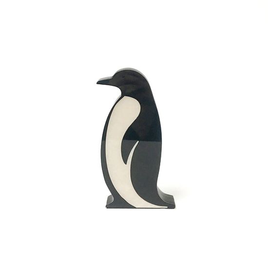 Enfeite Pinguim Branco e Preto - P