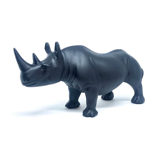 Escultura Rinoceronte - Preto