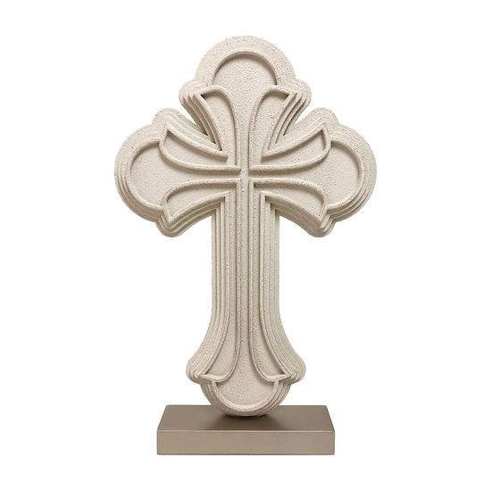 Peça Decorativa Crucifixo Cor Off White