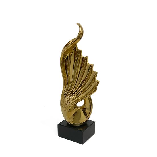 Escultura Nautilus Dourada