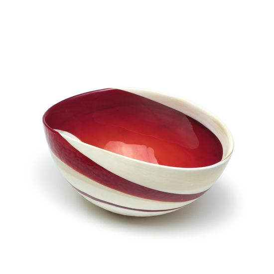 Bowl de Murano Vermelho Espiral Yalos