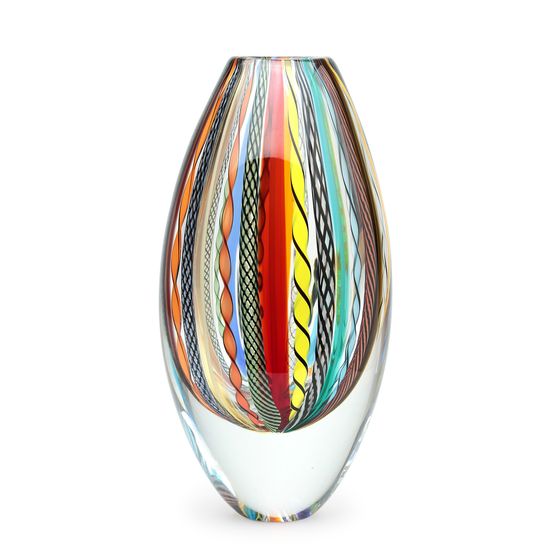 Vaso 208 MS Hippie Murano Cristais Cadoro