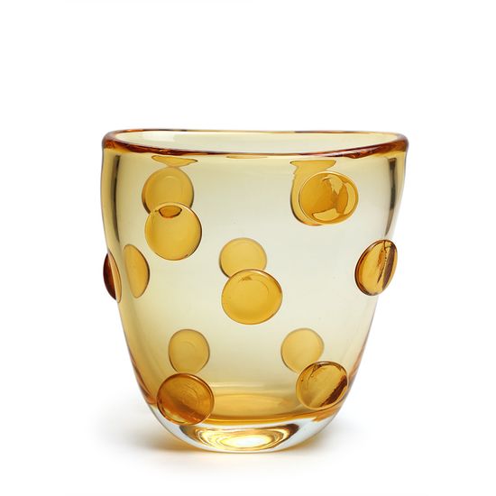 Vaso Baixo Âmbar com Bolas